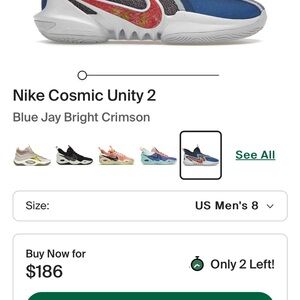 Nike Cosmic Unity 2 Blue and Red Sneakers